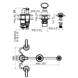Juego de bidet Cipres FV 0295/N2-CR