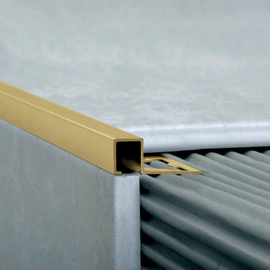 Guardacanto aluminio quadra Atrim 10X10MM 2,5MTS olivo 3425B