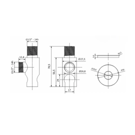 Soporte para mando de ducha Piazza negro D4007NE