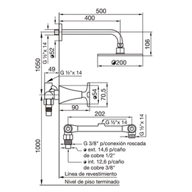 Grifería de ducha FV alesia cruz sin transferencia 0109/49-CR