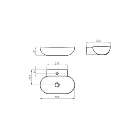 Bacha Ferrum Milos Oval blanca LKC77 MLS-BH-080-BL