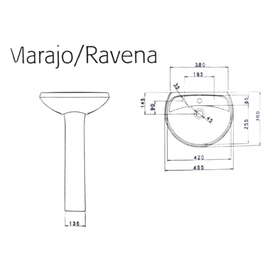 Lavatorio Deca Marajo bco 3 ag LA.917.17