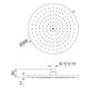 Ducha FV 150 mm articulada autolimpiante 0126.PR0-15-CR