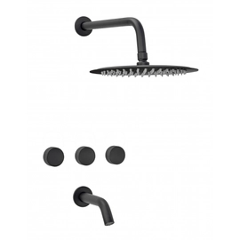 Griferia de ducha Peirano Fabric c/transf Black cc 80-100N