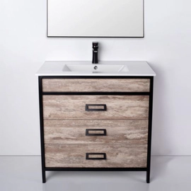 Mueble Campi Iron 80 Roble vintage 82x48x84  Sin mesada IR80R