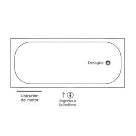 Hidromasaje Ferrum atuel 17 digital 8 jets motor izquierdo H-ATU-17-08-D-I