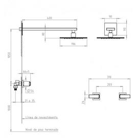 Griferia de ducha con transf Andez Senior cr 610.26