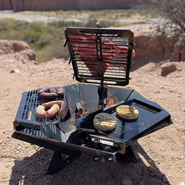 Parrilla fogon novecento leña Tromen