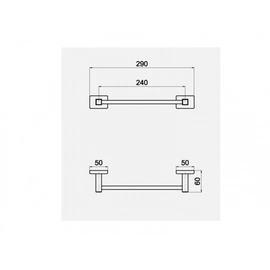 Accesorios Baño Andez Toallero Barral Corto Cuadrato