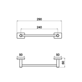 Accesorio de baño Andez Klub Toallero barral corto cr 202.35