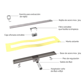 Desagüe Ideal lineal 30 paralela 12035