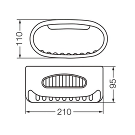 Jabonera Ferrum fix con agarre blanco AFX-JB-033-BL