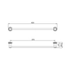 Toallero barral Peirano Pulse Linea 20000 Cromo 20010C