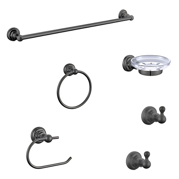 Set accesorios 6 piezas Piazza Renoir grafito 73429GF