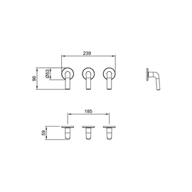 Griferia bidet Peirano Live black 70-199N