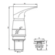 Griferia de bidet monocomando Estalgrif New Ralph 1001-BD