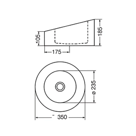 Bacha de lavatorio Ferrum temple leyna blanca LWLF-B