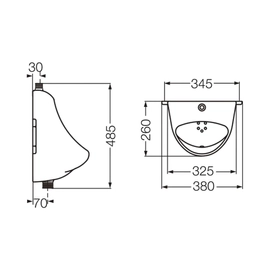 Mingitorio Ferrum oval blanco SVA-MG-009-BL