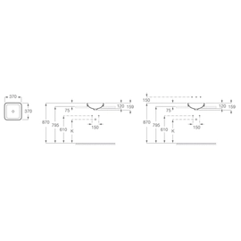 Lavatorio cuadrado apoyo inspira blanco Roca
