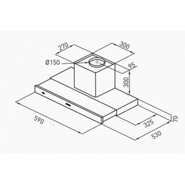 Purificador Tst Extensible de cocina 3V- 60 CM 200-60