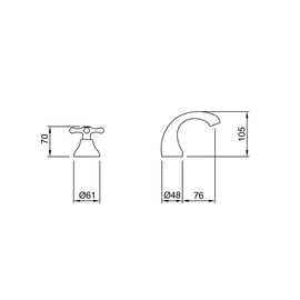 Griferia de lavatorio Peirano Cromo Y 60-001N