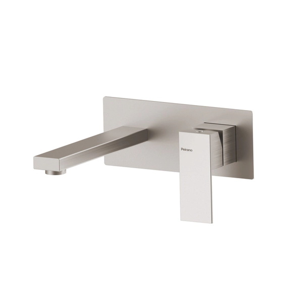 Griferia lavatorio monocomando pared Peirano Mat Acero inox 63-183