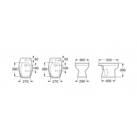 Bidet Roca Mónaco 3 Agujeros Blanco