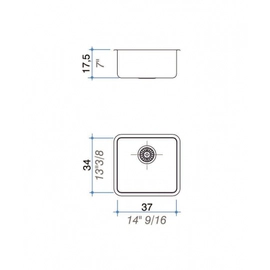 Bacha de cocina Simple c/antirreb Johnson Q37CR