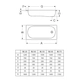 Bañera Ferrum 120x70x37 luxing sin antidezlizante blanca