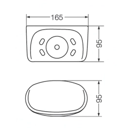 Porta vaso Ferrum fix blanco AFX-PV-014-BL