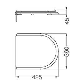 Tapa de inodoro Ferrum murano blanca MUR-TP-008-BL