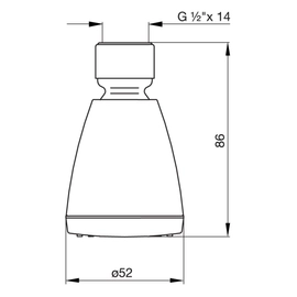 Ducha FV fija articulada autolimpiante sin brazo 0126.04-B-CR