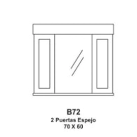 Botiquin Schneider Bianca 70x60x14 bco bte B72