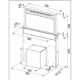 Campana de empotrar Spar Downdraft 90cm 1371-275