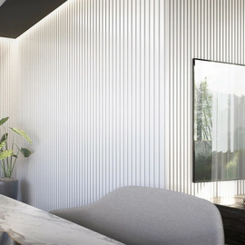 Revestimiento de pared Atrim Epsilon blanco mate SLIM 122X12mm (2.75ML) 7500E