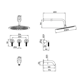 Grifería de ducha Peirano beat niquel con transferencia 80-201NI