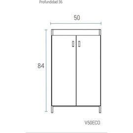 Vanitory con Mesada Eco Schneider 50 con mesada