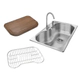 Bacha Cocina Luxor Mini Johnson Si71A+Griferia+Accesorios