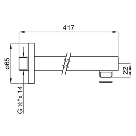 Brazo para ducha FV dominic cromo 0140R/85-CR