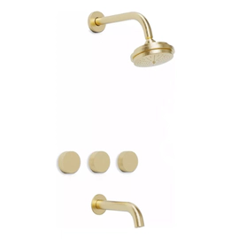 Hidromet griferia ducha c/transf texture gold 9808gold