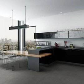 Porcelanato Vite 120x120 Liscio Graphite nat