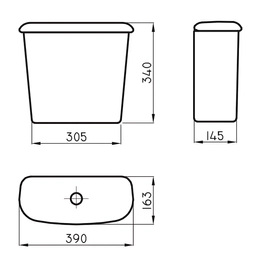 Depósito Ferrum andina dual de apoyar blanco AND-DP-008-BL