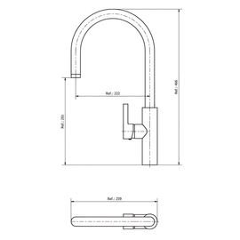 Grifería Piazza kitchen pro monocomando 10314