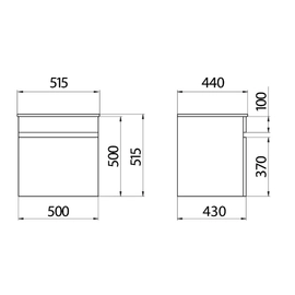 Mueble de colgar Ferrum symi cuadrada ARM-MB-001-WE