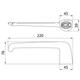 Toallero FV 20 cm epuyen barral corto 0163/L2-CR