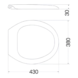 Tapa de inodoro Ferrum universal polip traful TRA-TP-011-BL