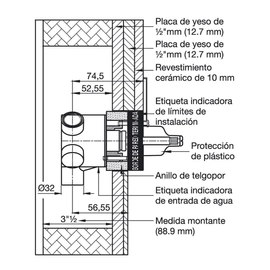 Válvula FV complemento de instalacion spa 4 vías 0681B.FVBASE