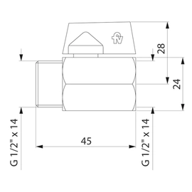 Válvula FV 13 mm complemento esferica mini 0652-13
