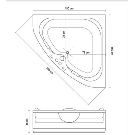 Bañera Versailles Cuore solo casco 150x150 bco