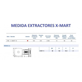Extractor de Baño Cata XMART 10 std 2780